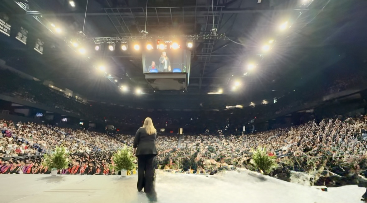 Dr. Jen Mott at American Career College Commencement Ceremony